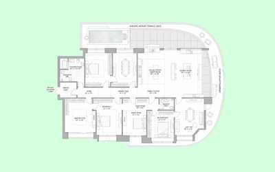 Eldeco 7 Peaks Penthouse Floor Plan Omicron 1A Greater Noida